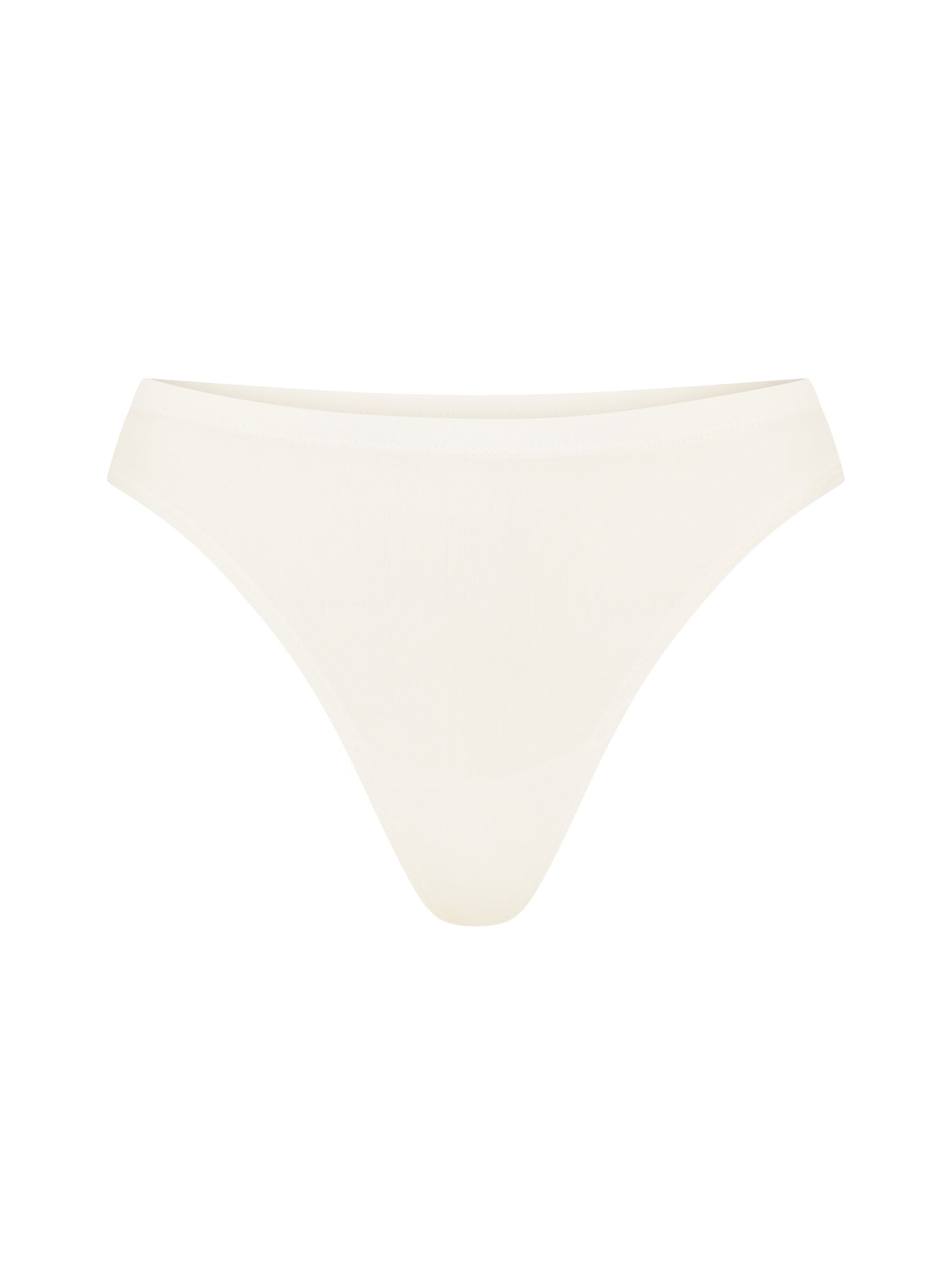 cream hip g-string, mid waist, thong back, fuller coverage g-string, women's bamboo underwear
