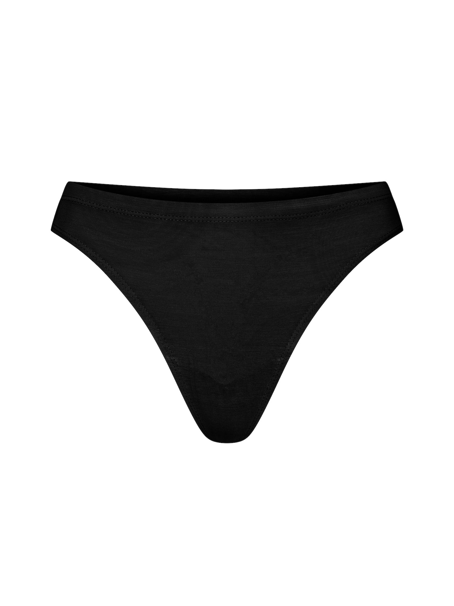 black hip g-string, mid waist, thong back, fuller coverage g-string, women's bamboo underwear