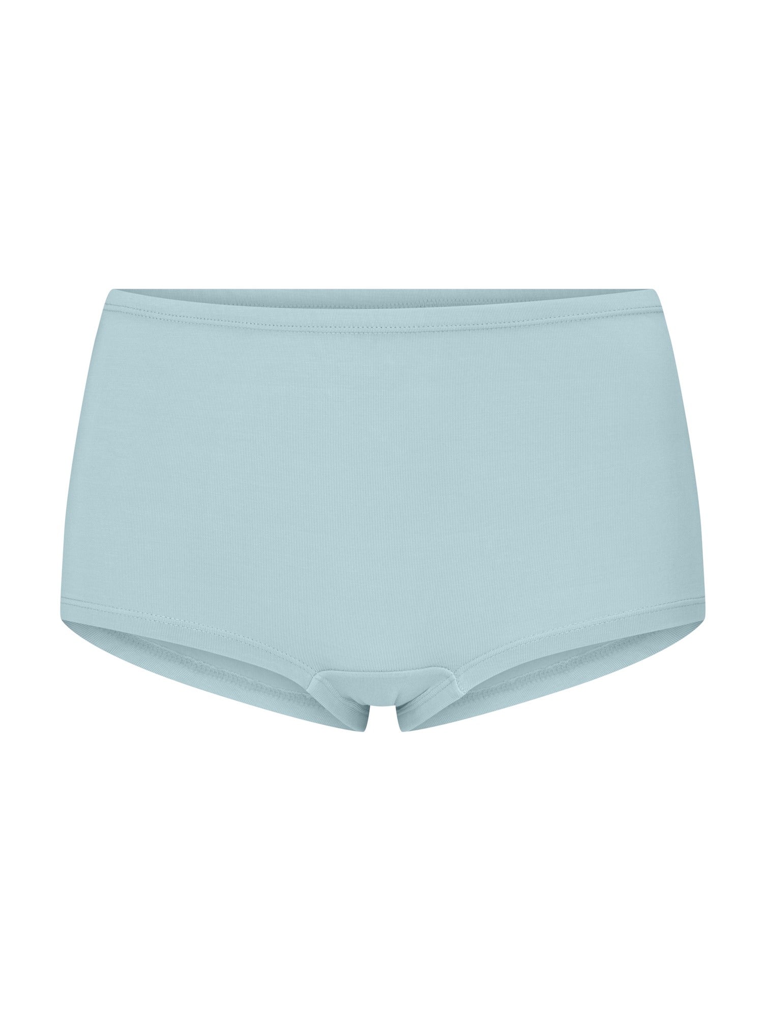 bamboo light topaz blue hipster boyleg knickers on a white background