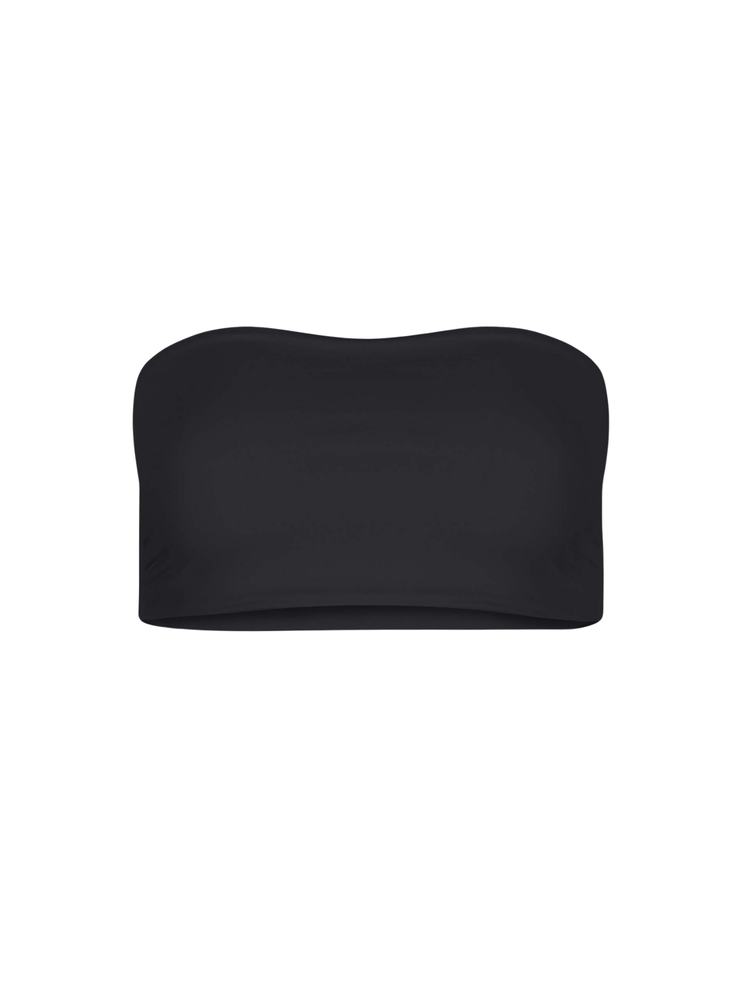 Black boob tube top, bandeau/strapless bra with side ruching support, women's bamboo clothing