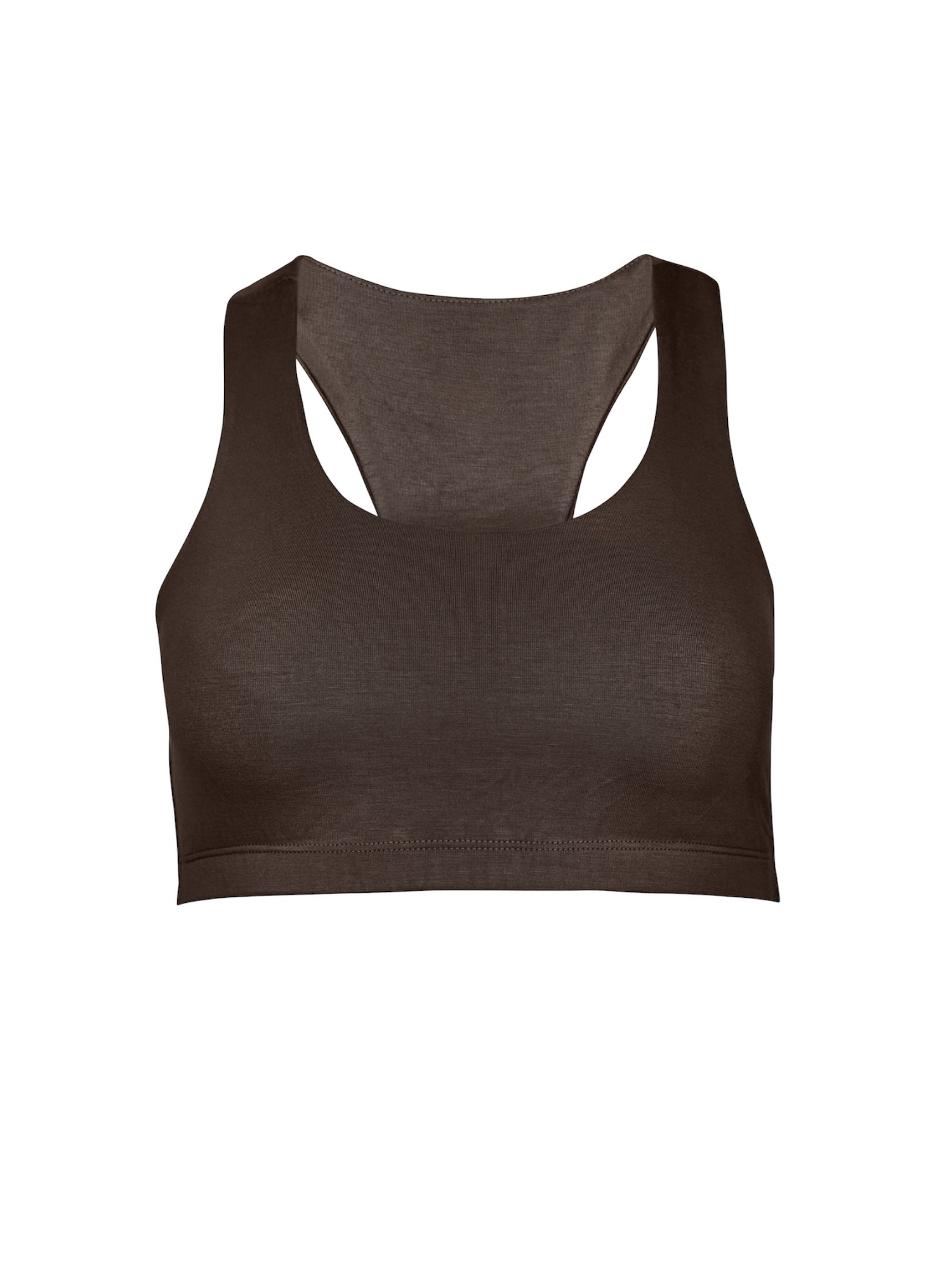Bamboo Racer Back Bra - Cocoa