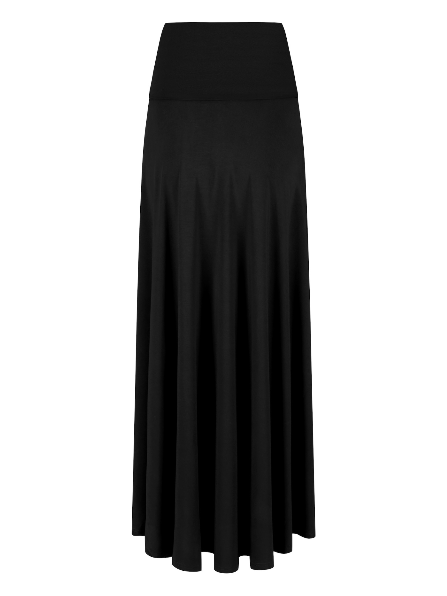 Bamboo Swishy Skirt Maxi - Black