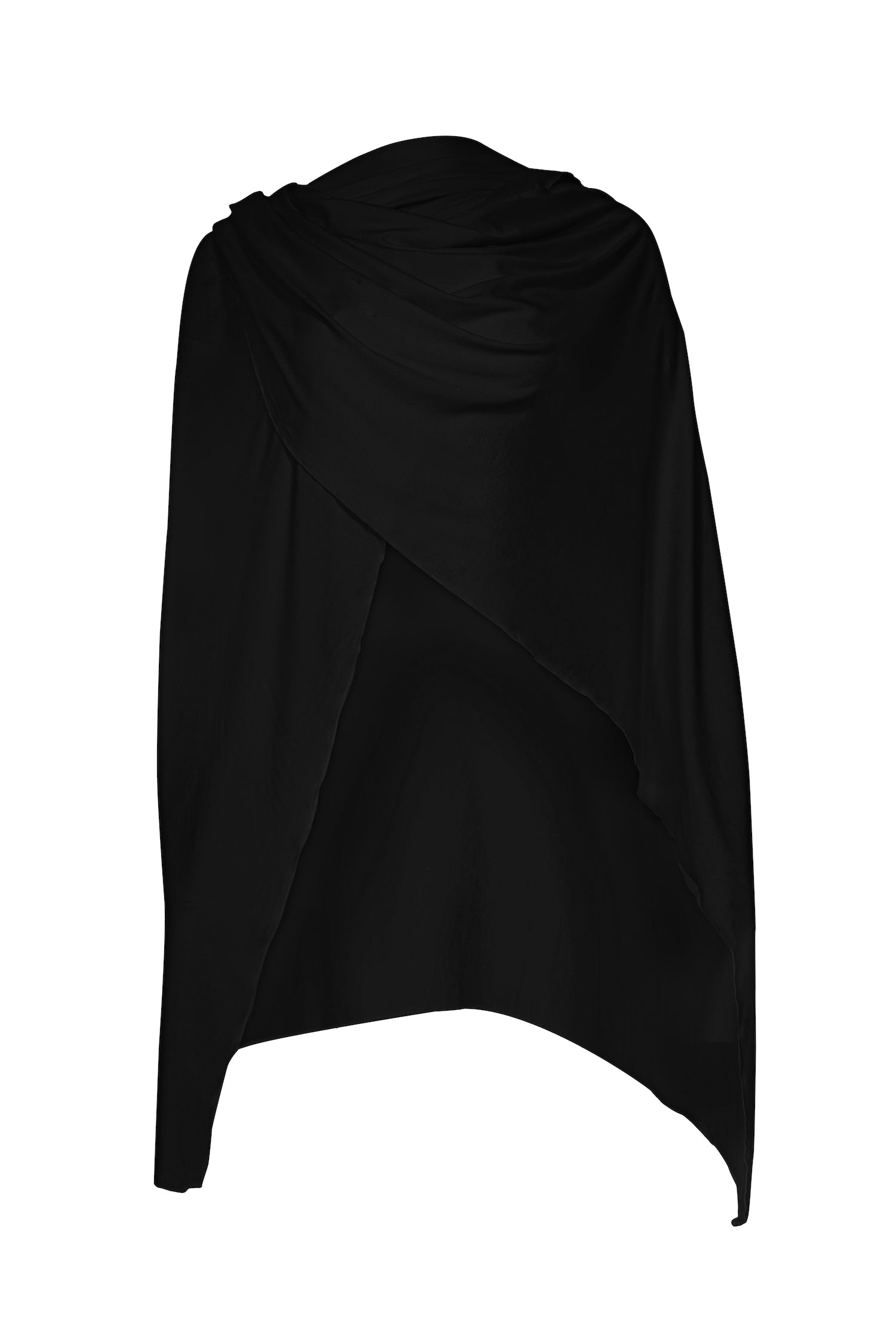 Black large shawl, nourishing wrap, women's bamboo clothing