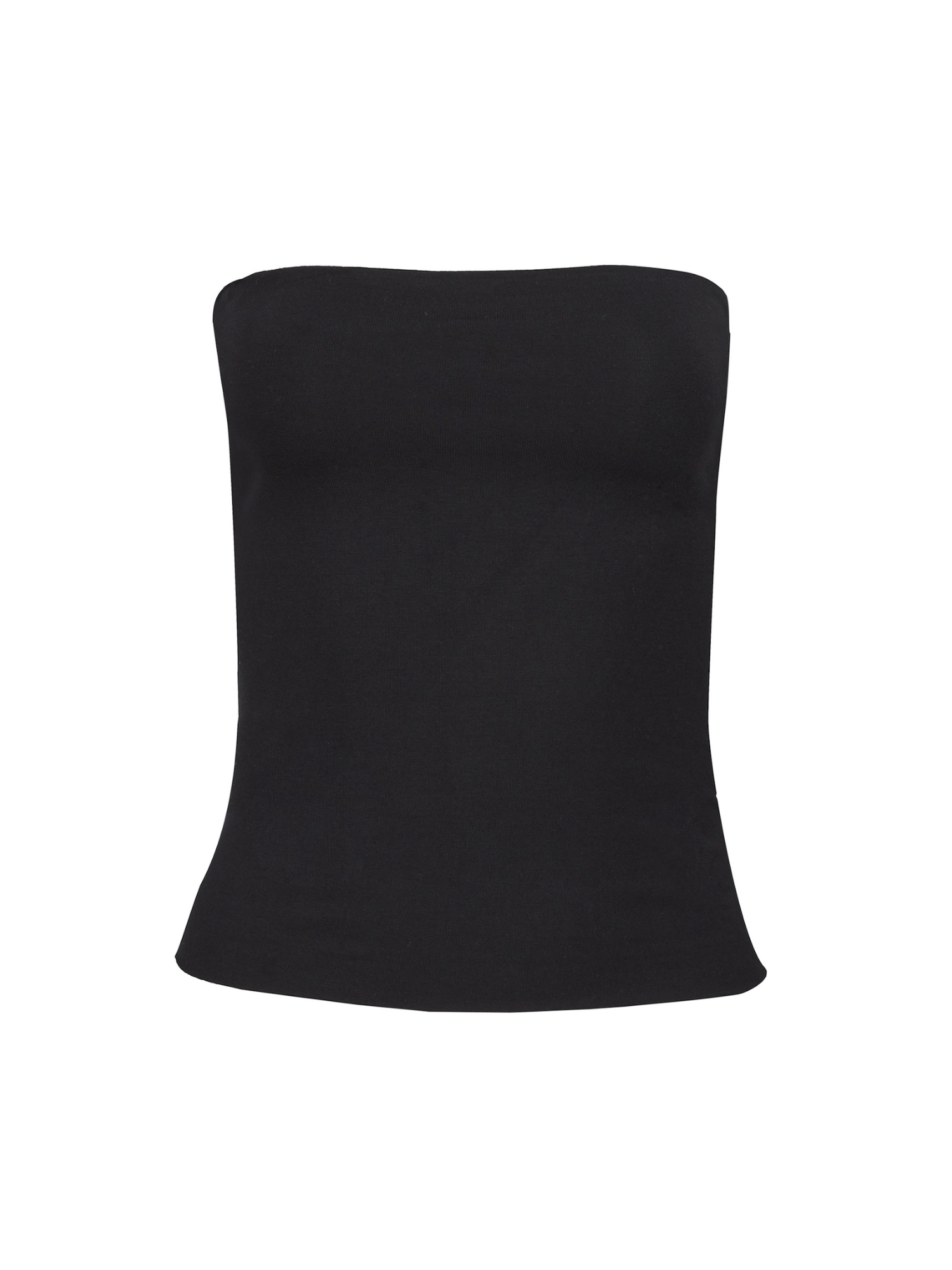 black strapless boob tube top with supportive double layer fabric, women's bamboo clothing