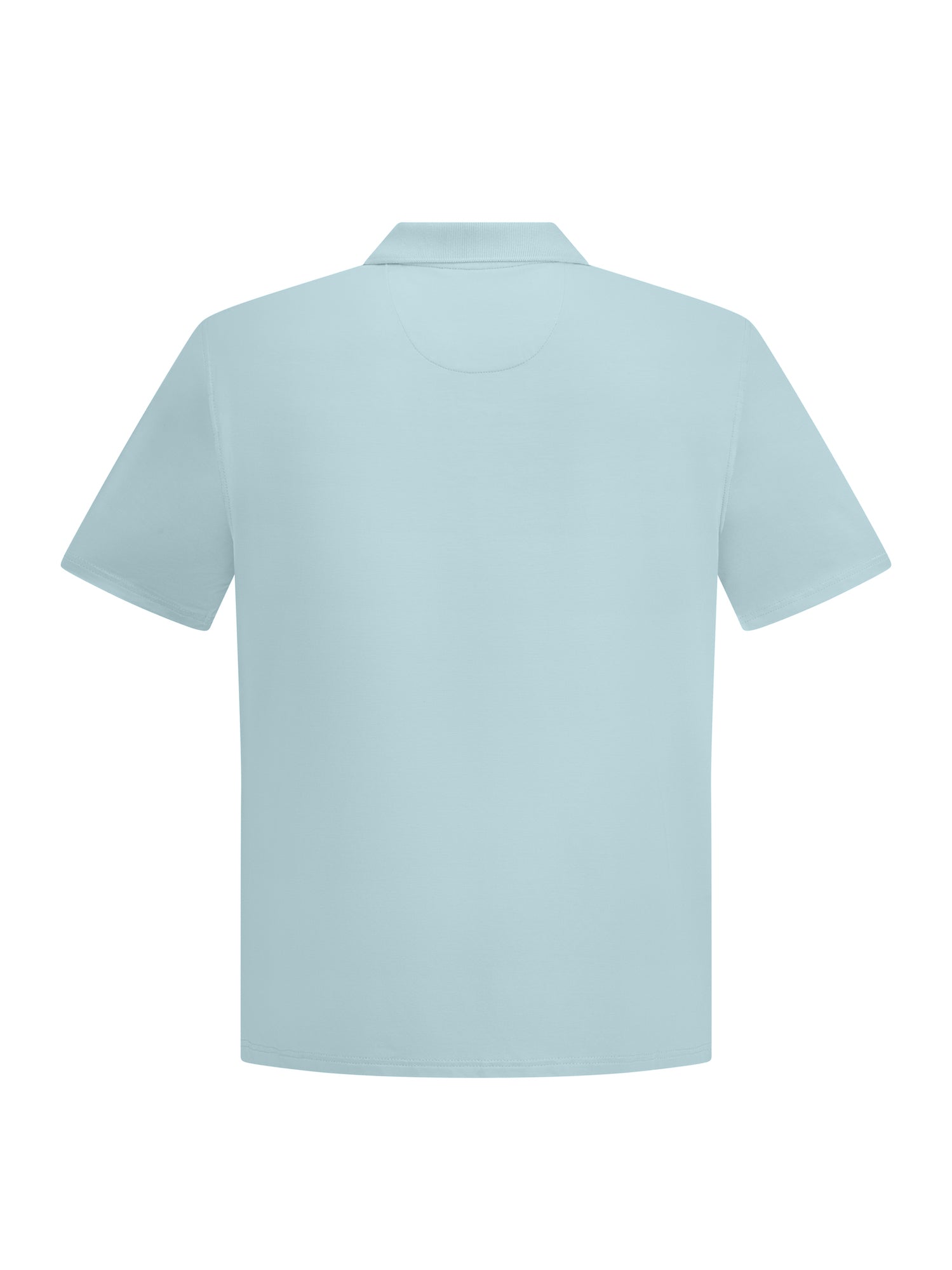 Light Topaz blue polo shirt on a white background, bamboo menswear