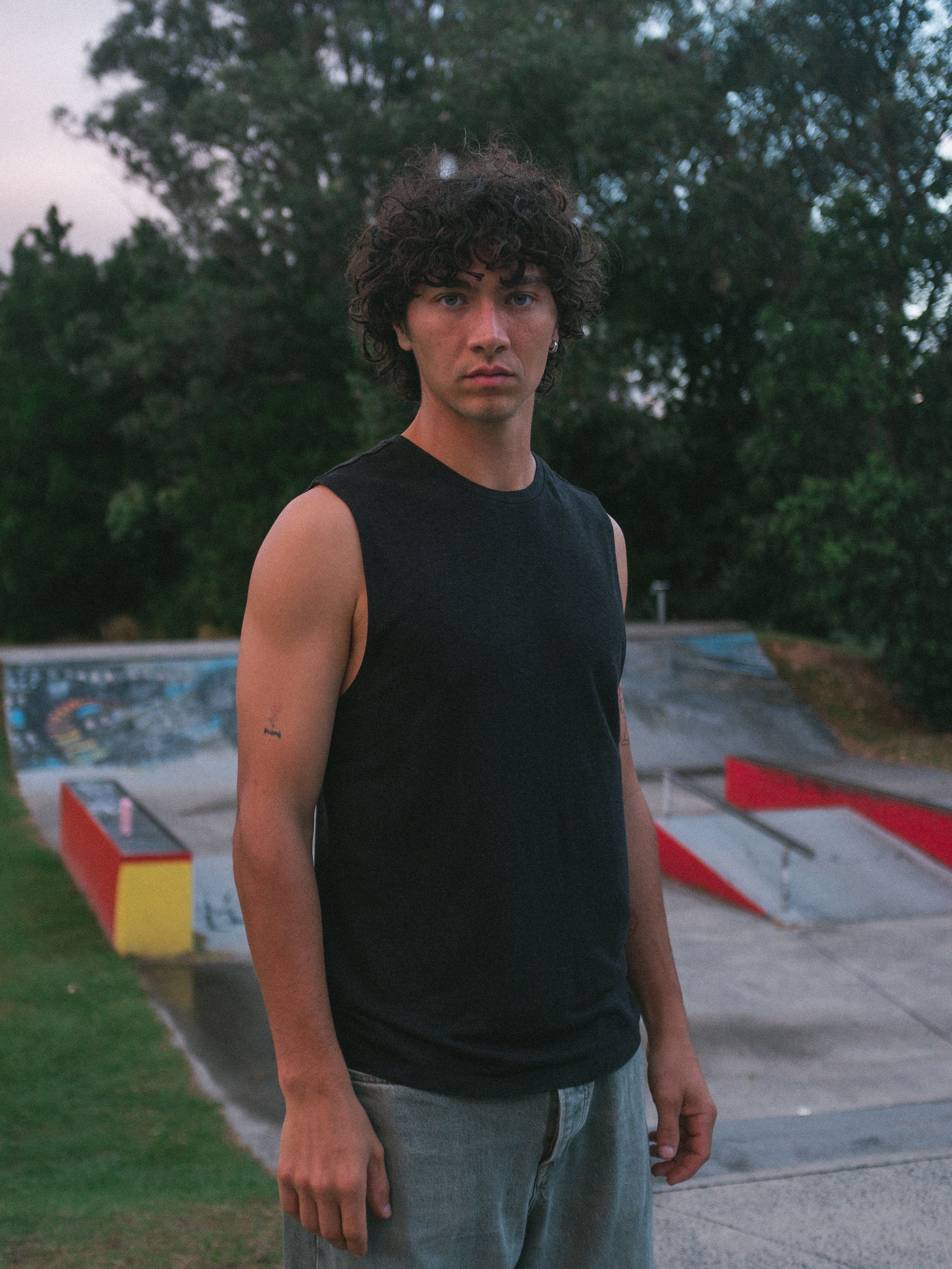 Hemp / Bamboo Men's Tank Singlet - Black