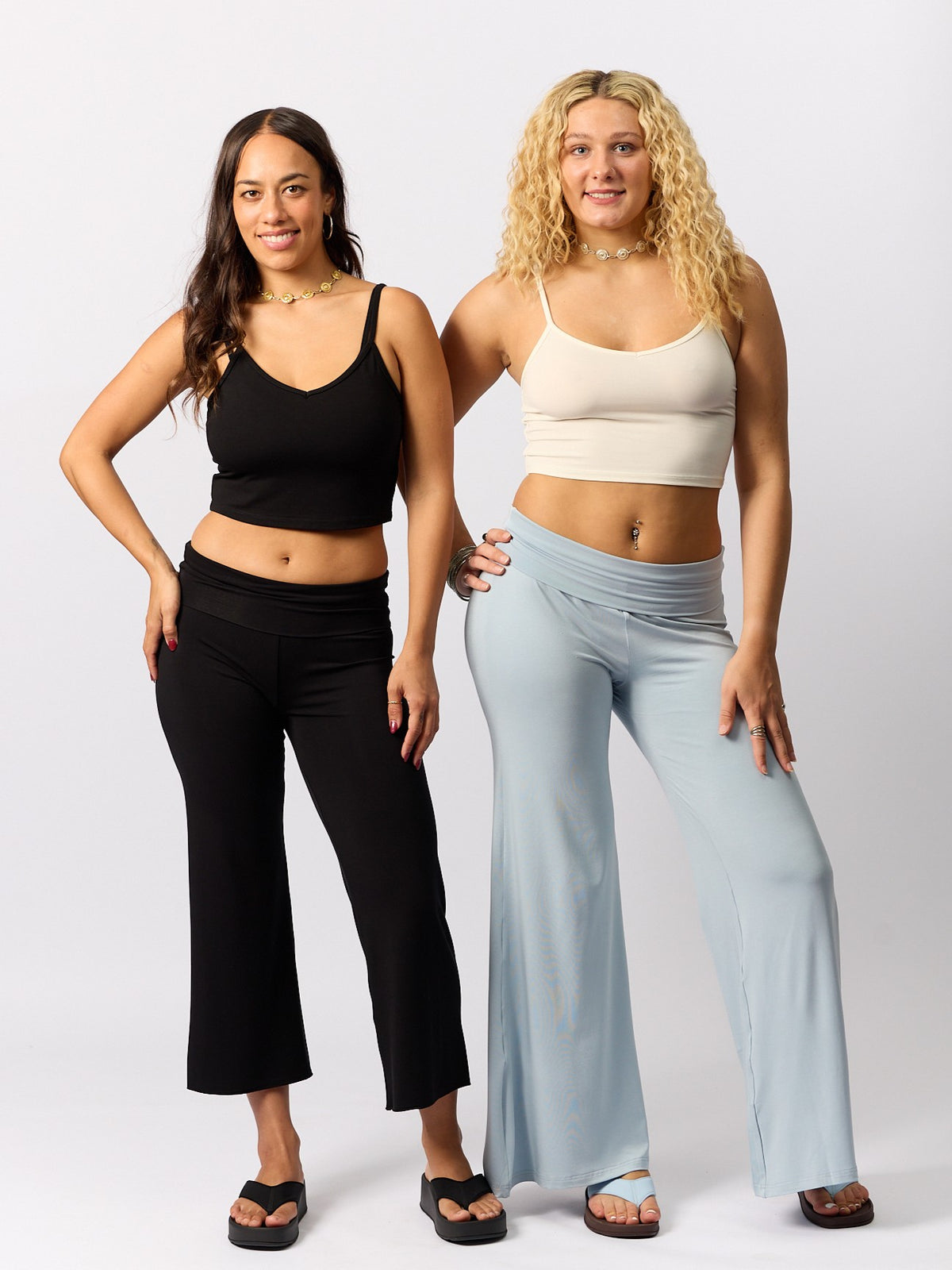 Bamboo Crop Layering Singlet Adjustable Strap - Cream