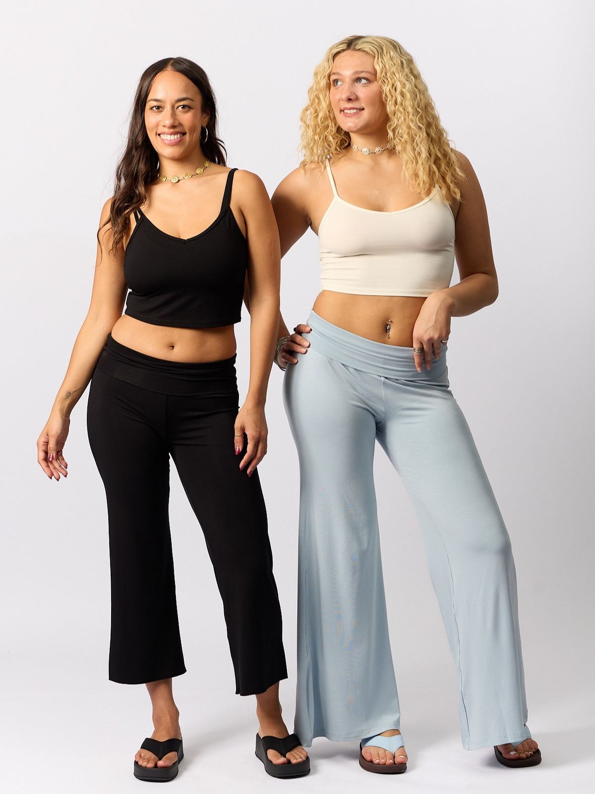 Bamboo Crop Layering Singlet - Cream