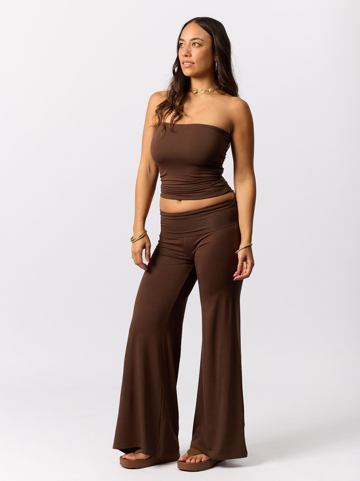 Bamboo Palazzo Pant - Cocoa