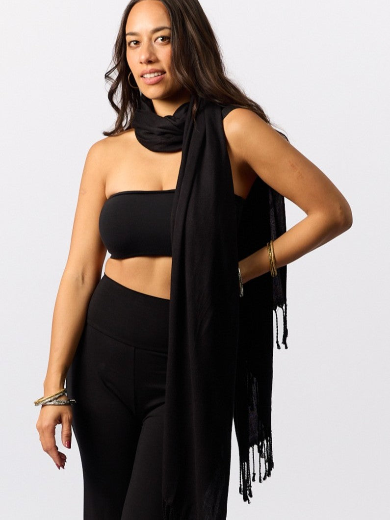 Bamboo Lightweight Scarf - Black