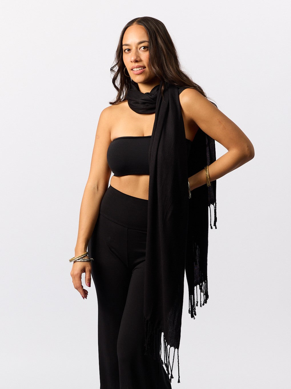 Bamboo Lightweight Scarf - Black