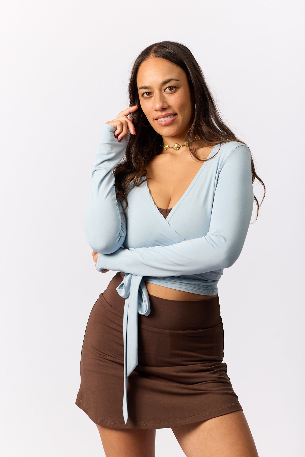Bamboo Long Sleeve Ballet Wrap - Topaz