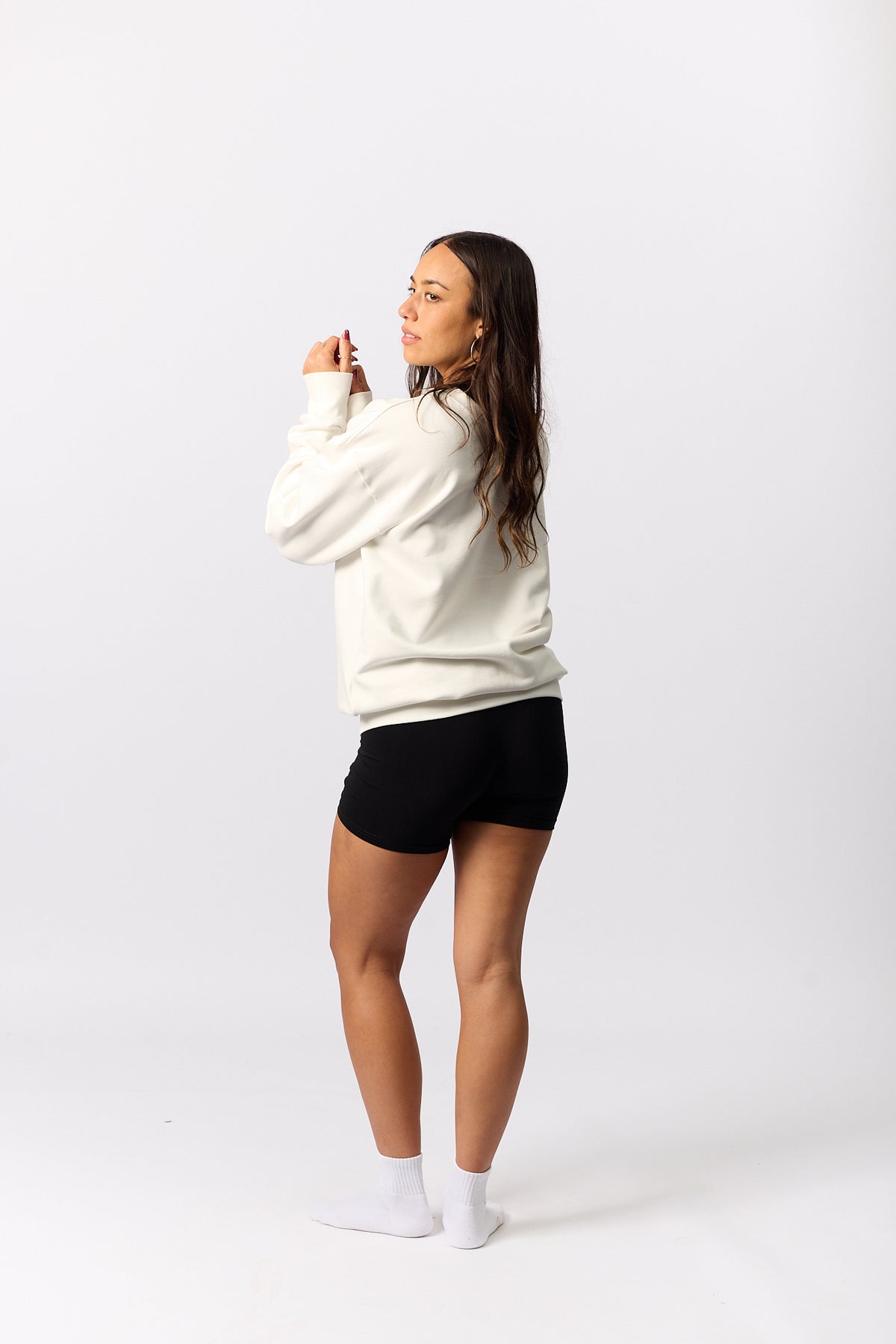 Organic Fleece - Relaxed Crew Neck Sweater - Natural