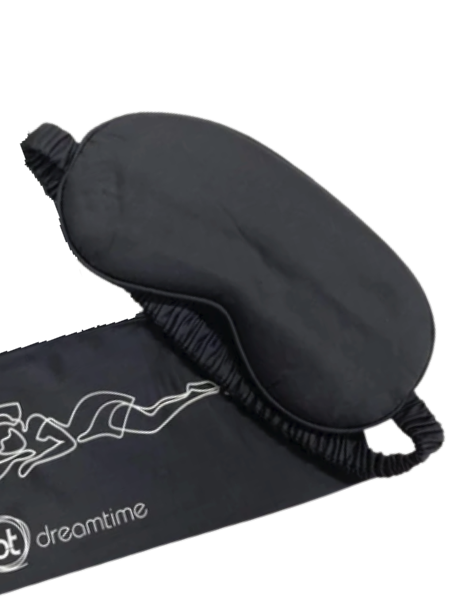 Slate grey bamboo sleep eye mask with a drawstring travel bag in slate grey, bamboo bedding