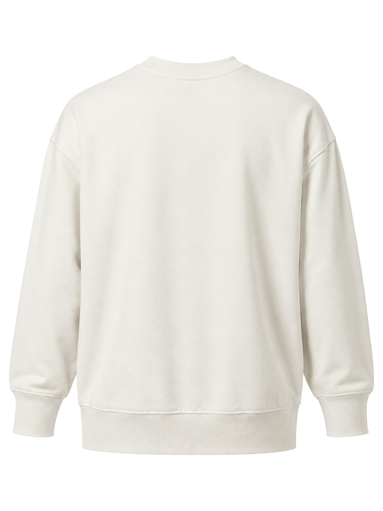 Organic Fleece - Relaxed Crew Neck Sweater - Natural
