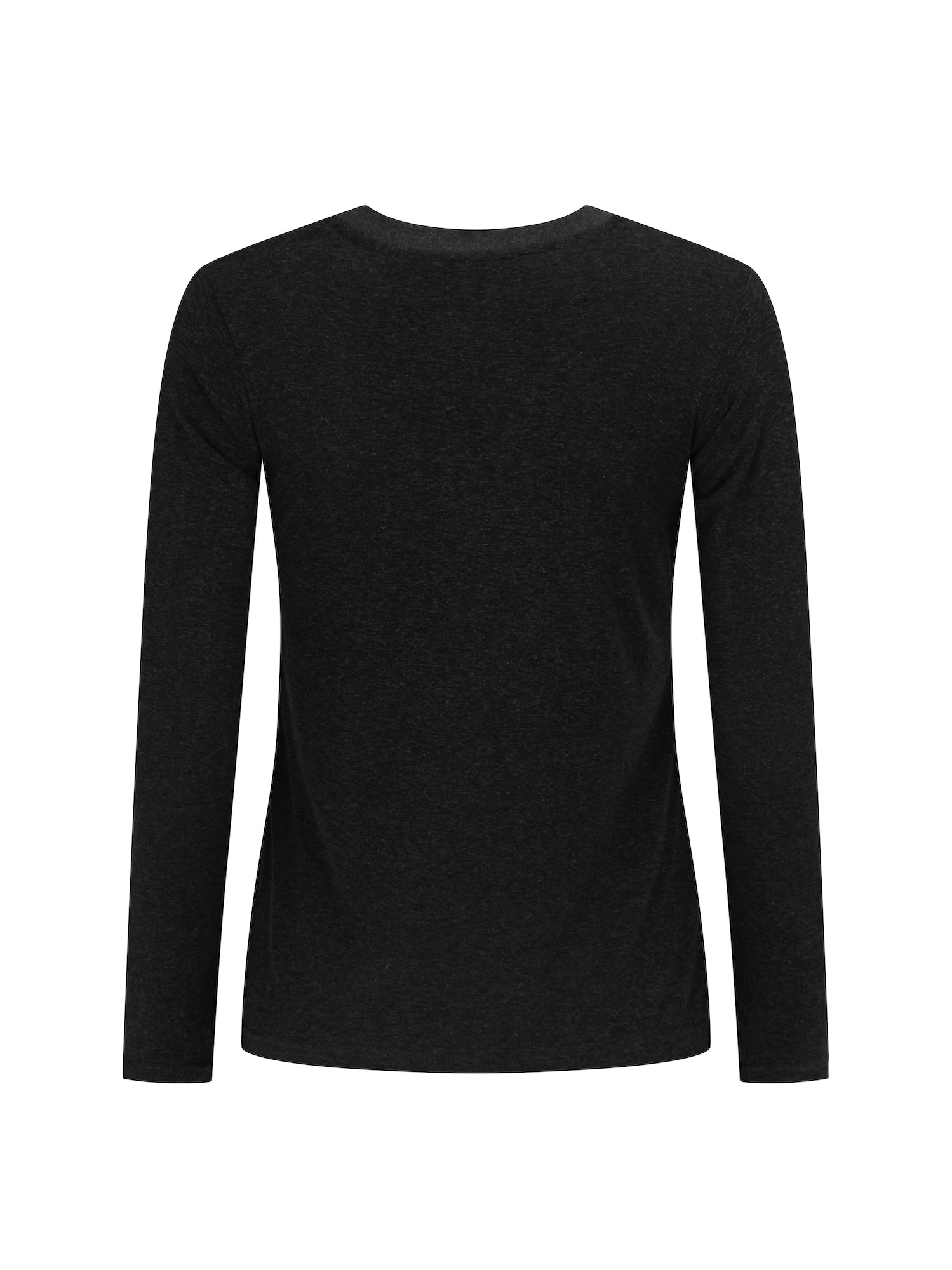 Hemp / Bamboo Relaxed Long Sleeve Vee Tee - Black