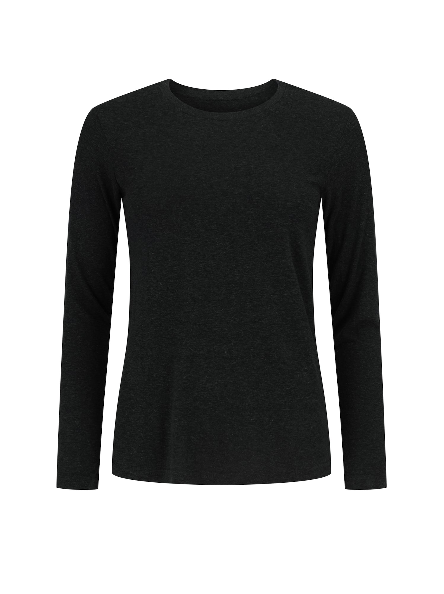 Hemp / Bamboo Relaxed Long Sleeve Crew Tee - Black
