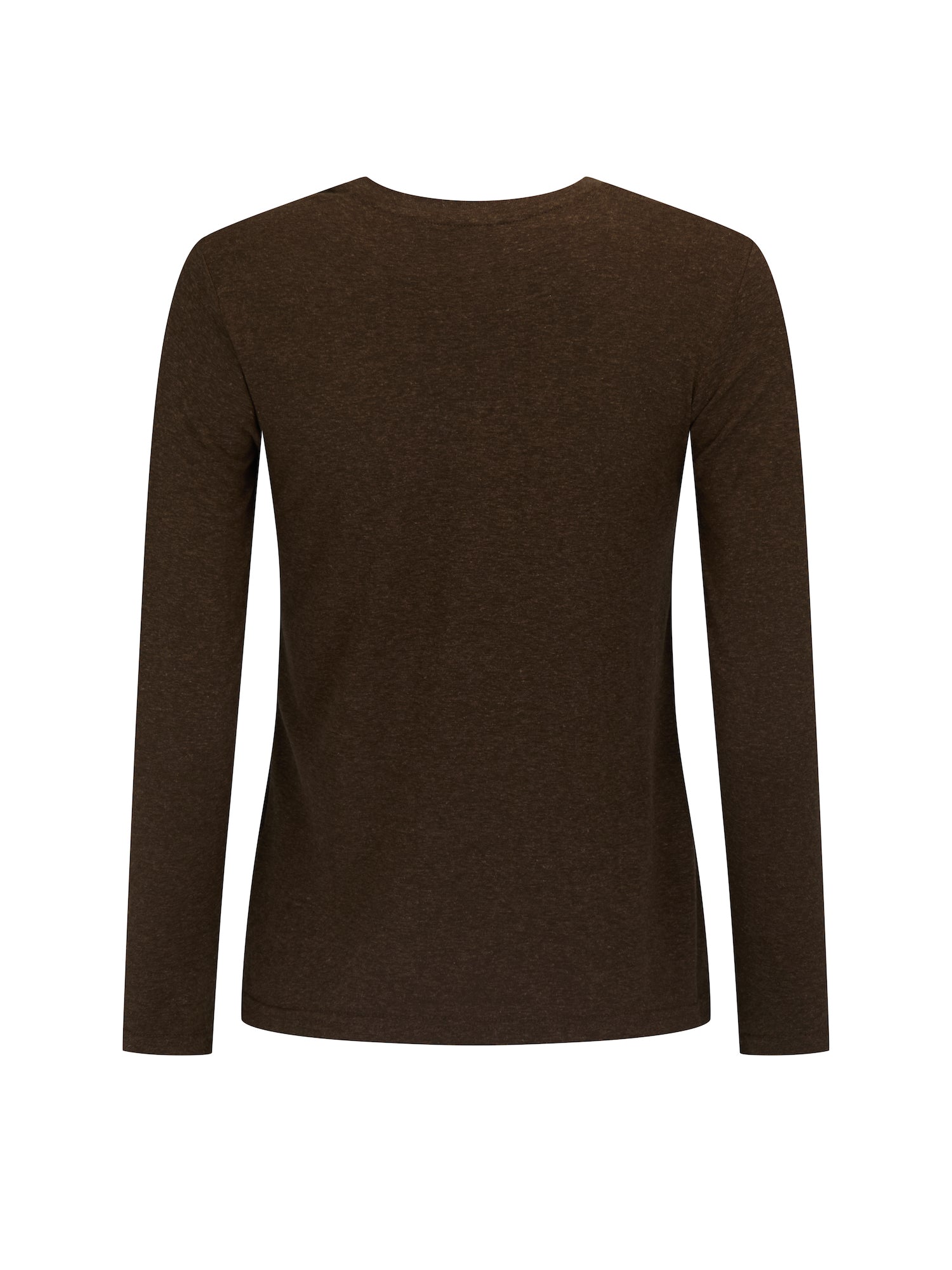Hemp / Bamboo Relaxed Long Sleeve Crew Tee - Cocoa