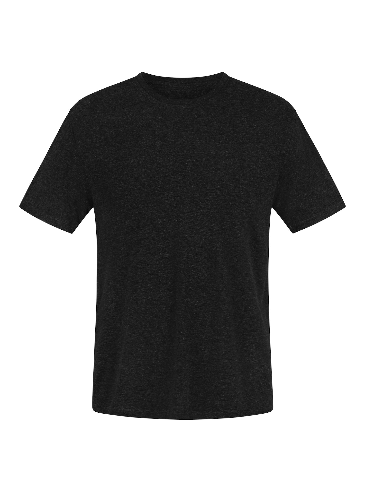 black classic fit Bamboo Hemp tee, soft neckband, crew neckline, short sleeve, men's bamboo clothing