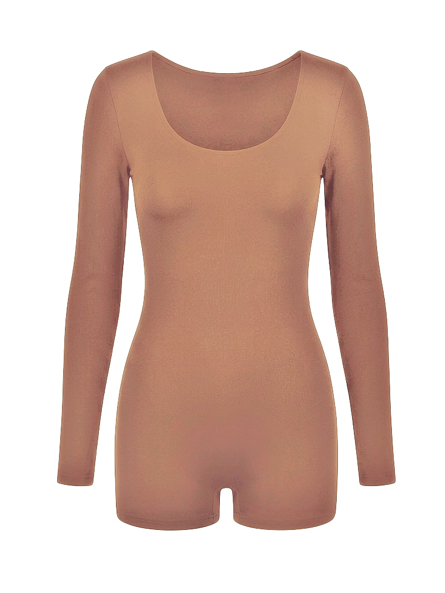 Bamboo Long Sleeve Bodysuit - Toffee