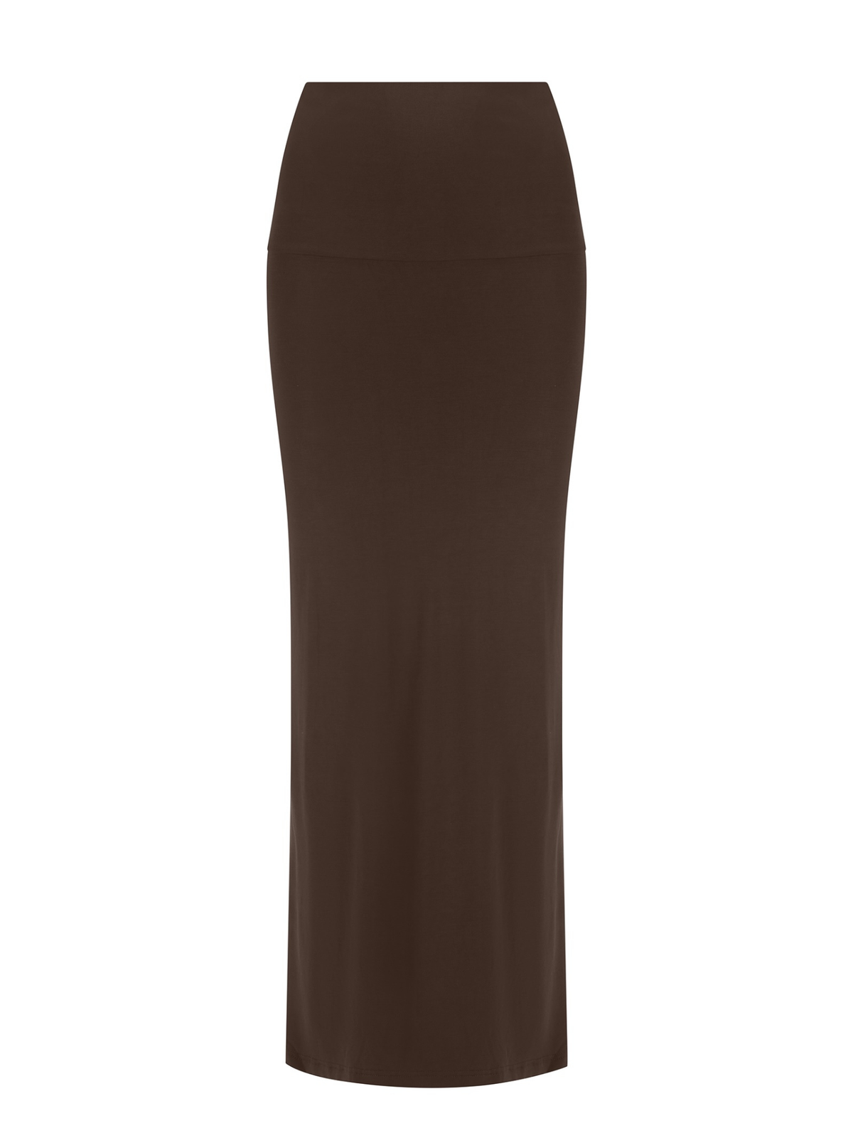 Bamboo cocoa brown pencil skirt on a white background