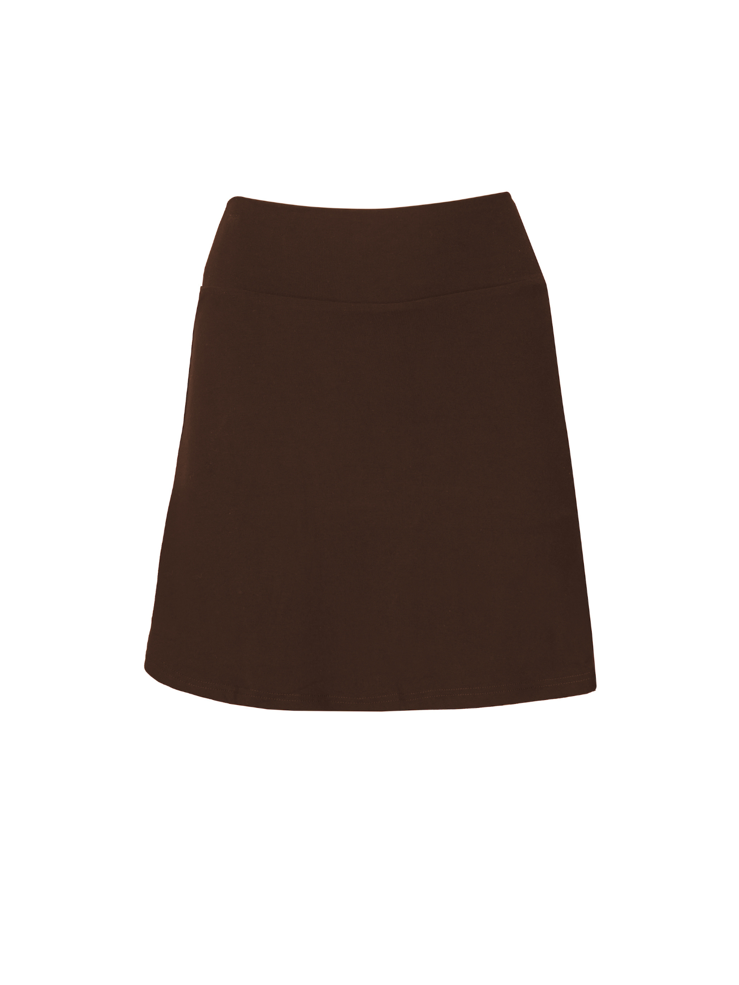 cocoa brown women's skort, skirt with hidden bike shorts underneath, women's bamboo clothing